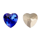 Sapphire Heart Shape High Quality Glass Pointed Back Fancy Rhinestones WholesaleRhinestone